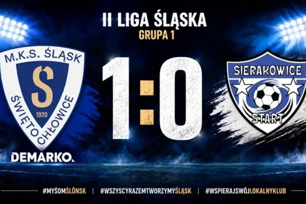 MKS Śląsk DEMARKO Świętochłowice wygrywa 1:0 z KS Start Sierakowice