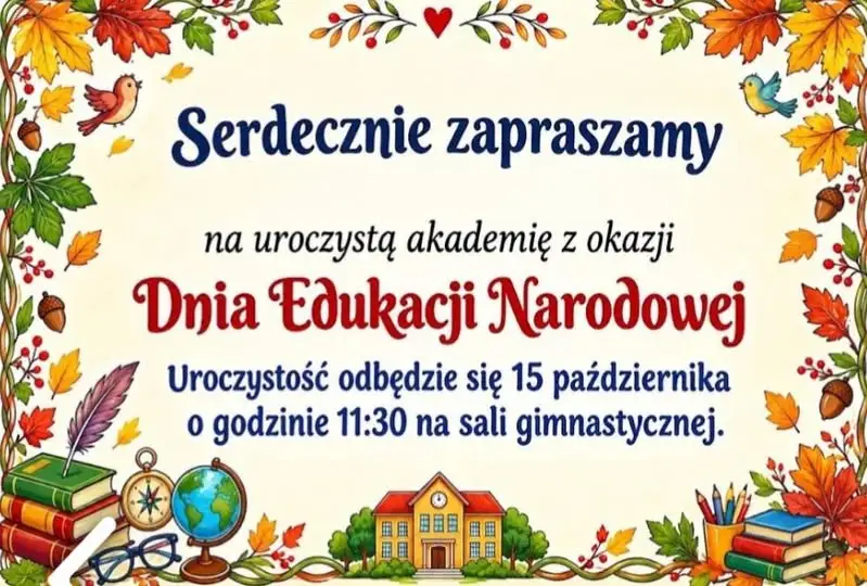 Dzień Edukacji Narodowej w Szkole Podstawowej nr 2 w Świętochłowicach – zaproszenie na akademię