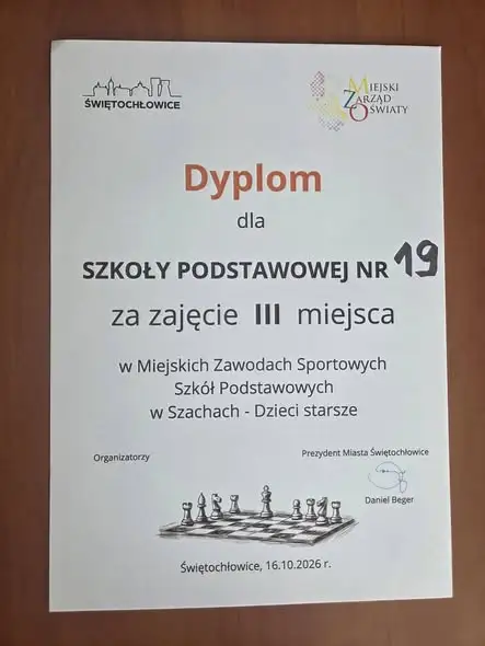 Szkoła Podstawowa nr 19 w Świętochłowicach gospodarzem miejskich zawodów szachowych
